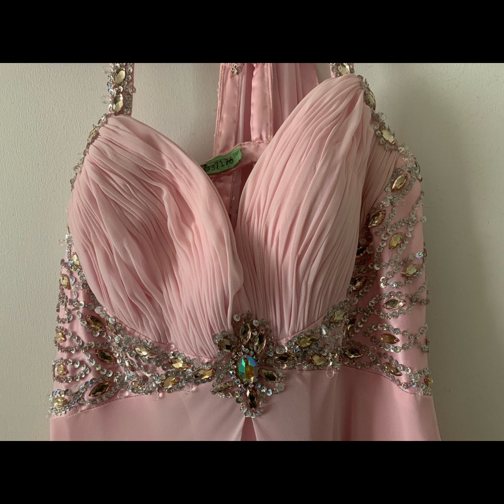 SZ 12 soft pink with jeweled straps and design! light weight perfect for spring